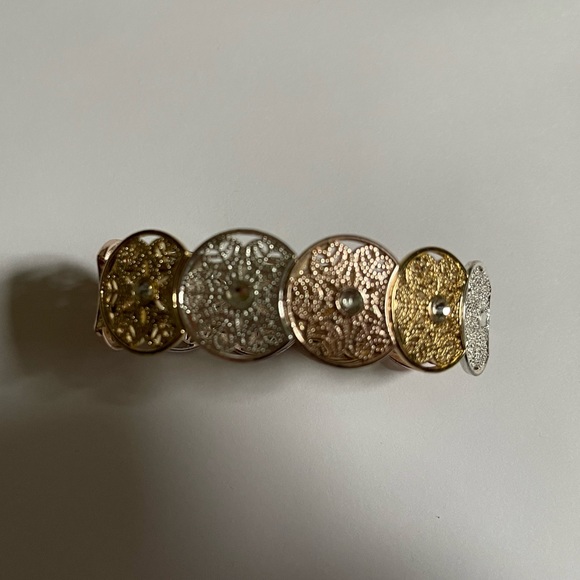 Charming Charlie Three-Tone Cuff Bracelet - Picture 4 of 4